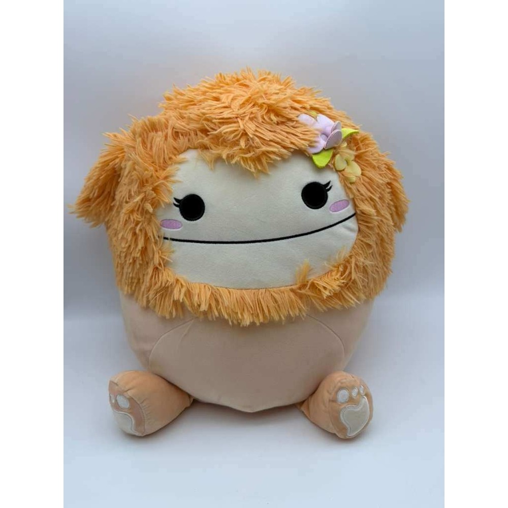 Squishmallows Original 16 inch Shasta‎ The Peach Bigfoot with Flower